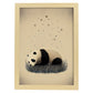 Estilo de precisión de panda nácnico durmiendo. Estampados de arte de pared estético para el diseño de dormitorio o sala de estar.-Artwork-Nacnic-A4-Marco Madera clara-Nacnic Estudio SL