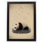 Estilo de precisión de panda nácnico durmiendo. Estampados de arte de pared estético para el diseño de dormitorio o sala de estar.-Artwork-Nacnic-A4-Sin marco-Nacnic Estudio SL