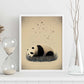 Estilo de precisión de panda nácnico durmiendo. Estampados de arte de pared estético para el diseño de dormitorio o sala de estar.-Artwork-Nacnic-Nacnic Estudio SL