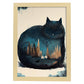 Estilo de precisión del gato esponjoso nacnico para dormir. Estampados de arte de pared estético para el diseño de dormitorio o sala de estar.-Artwork-Nacnic-A4-Marco Madera clara-Nacnic Estudio SL