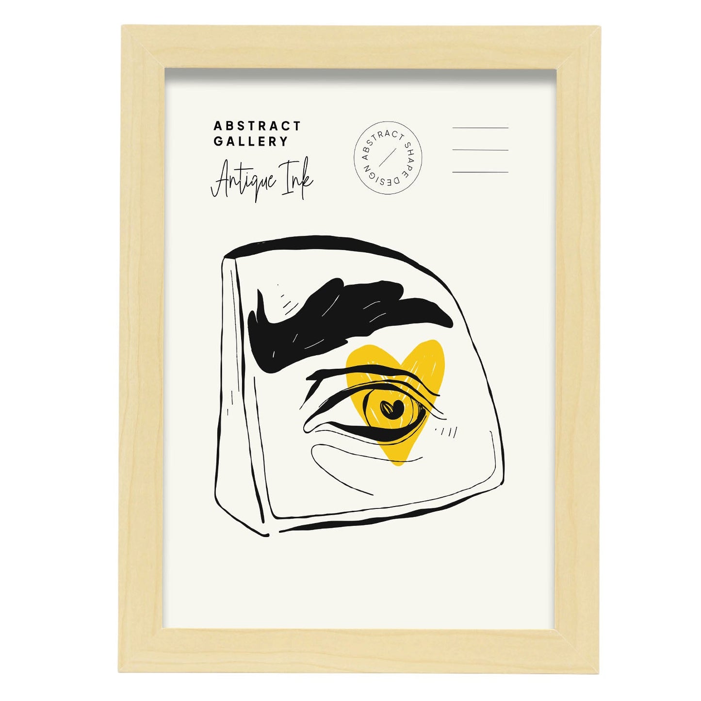 Eye Cut-Artwork-Nacnic-A4-Marco Madera clara-Nacnic Estudio SL