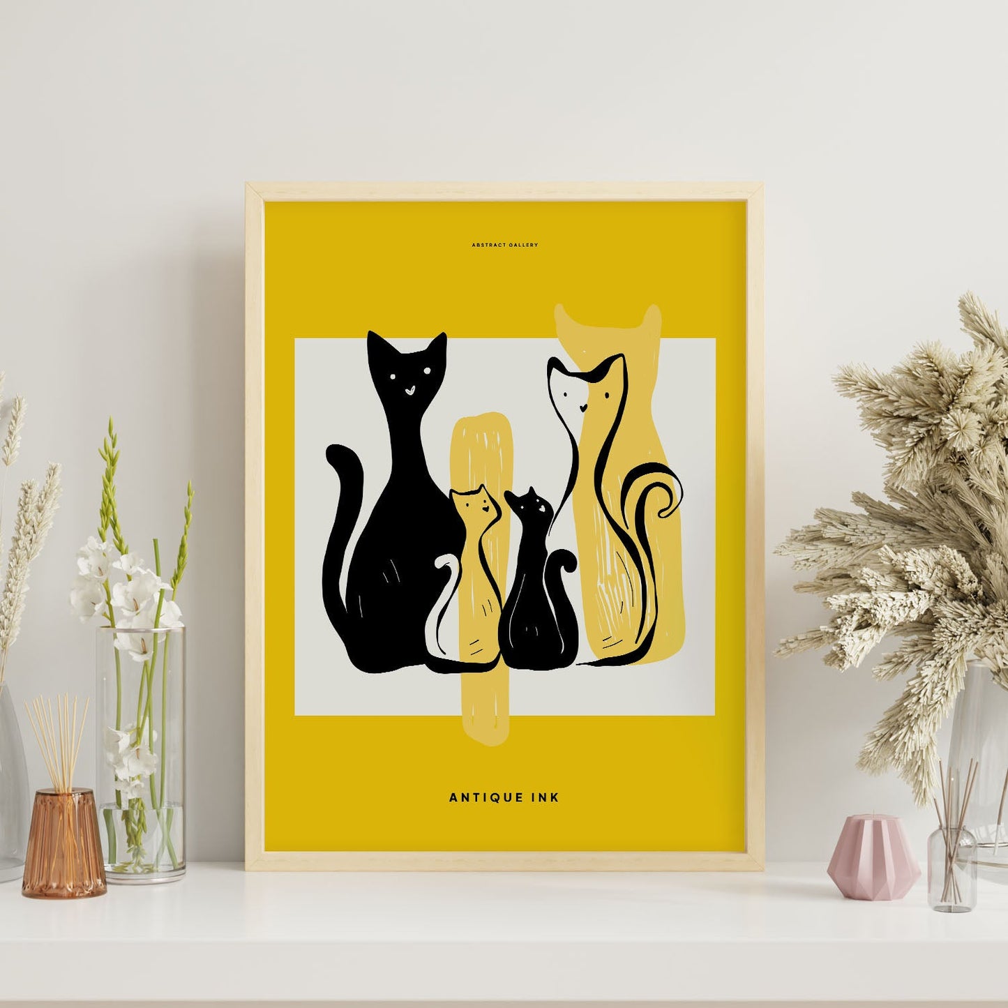 Family Cat-Artwork-Nacnic-Nacnic Estudio SL