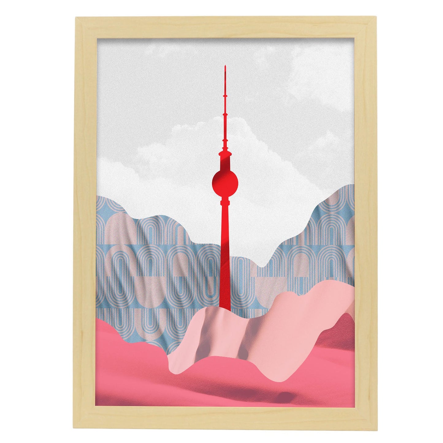 Fernsehturm Berlin-Artwork-Nacnic-A3-Marco Madera clara-Nacnic Estudio SL