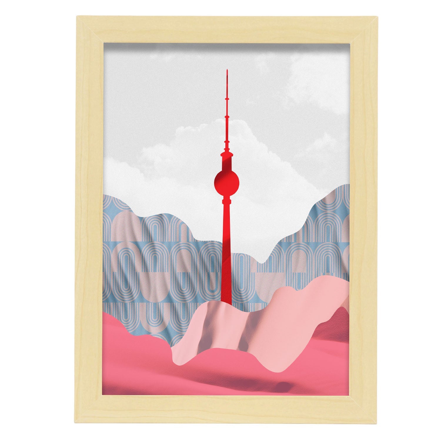 Fernsehturm Berlin-Artwork-Nacnic-A4-Marco Madera clara-Nacnic Estudio SL