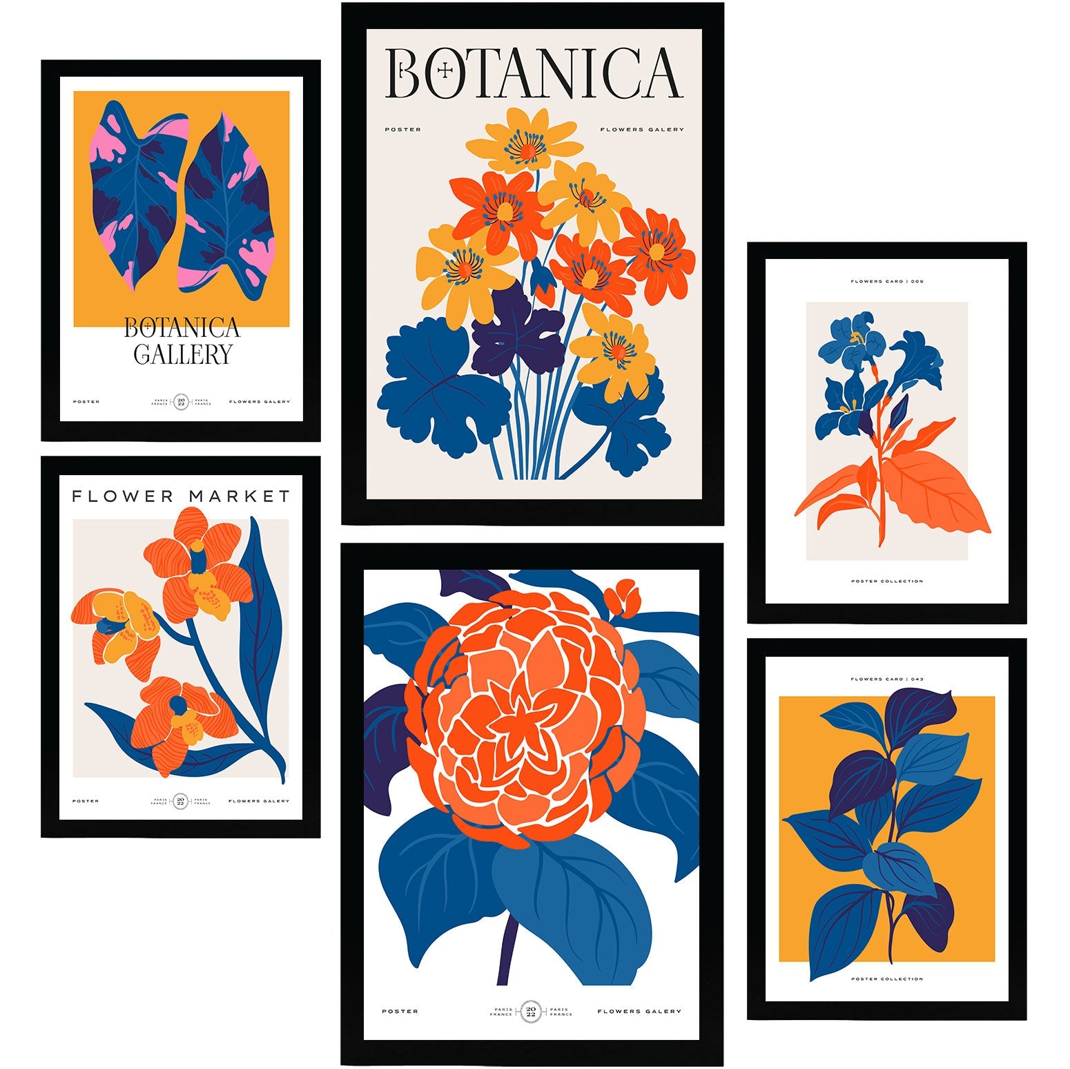 Flower Posters. Life in Orange. Nature and Botany-Artwork-Nacnic-Nacnic Estudio SL