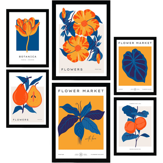 Flower Posters. Orange Jungle. Nature and Botany-Artwork-Nacnic-Nacnic Estudio SL