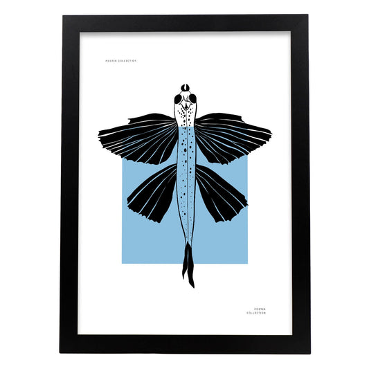 Flying fish-Artwork-Nacnic-A3-Sin marco-Nacnic Estudio SL