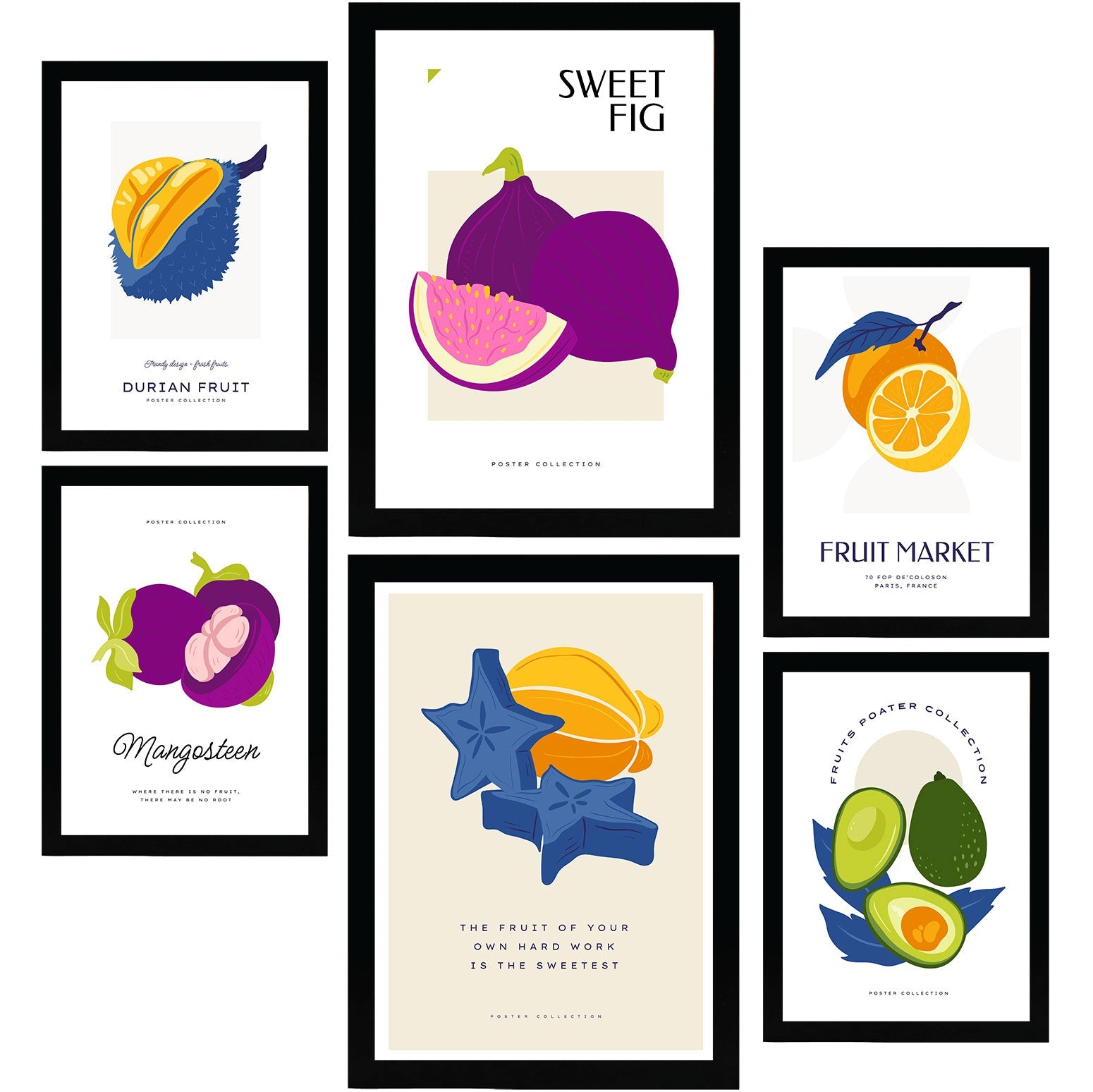 Food and Plants Posters. Fruit Collage. Nature and Botany-Artwork-Nacnic-Nacnic Estudio SL