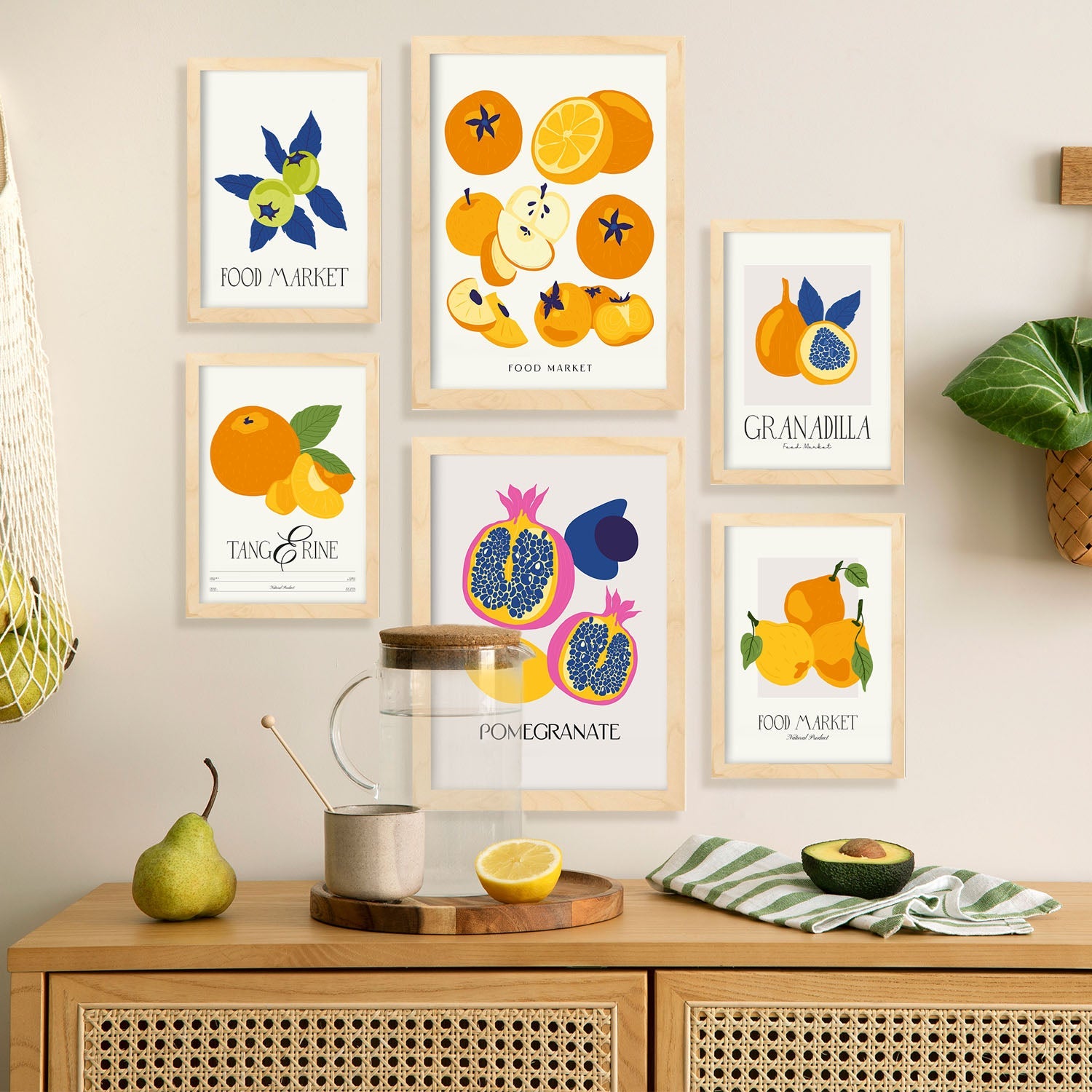 Food and Plants Posters. Round Fruits. Nature and Botany-Artwork-Nacnic-Nacnic Estudio SL
