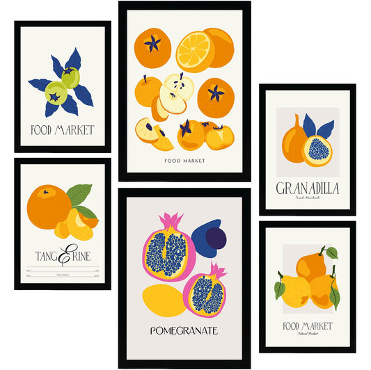 Food and Plants Posters. Round Fruits. Nature and Botany-Artwork-Nacnic-Nacnic Estudio SL