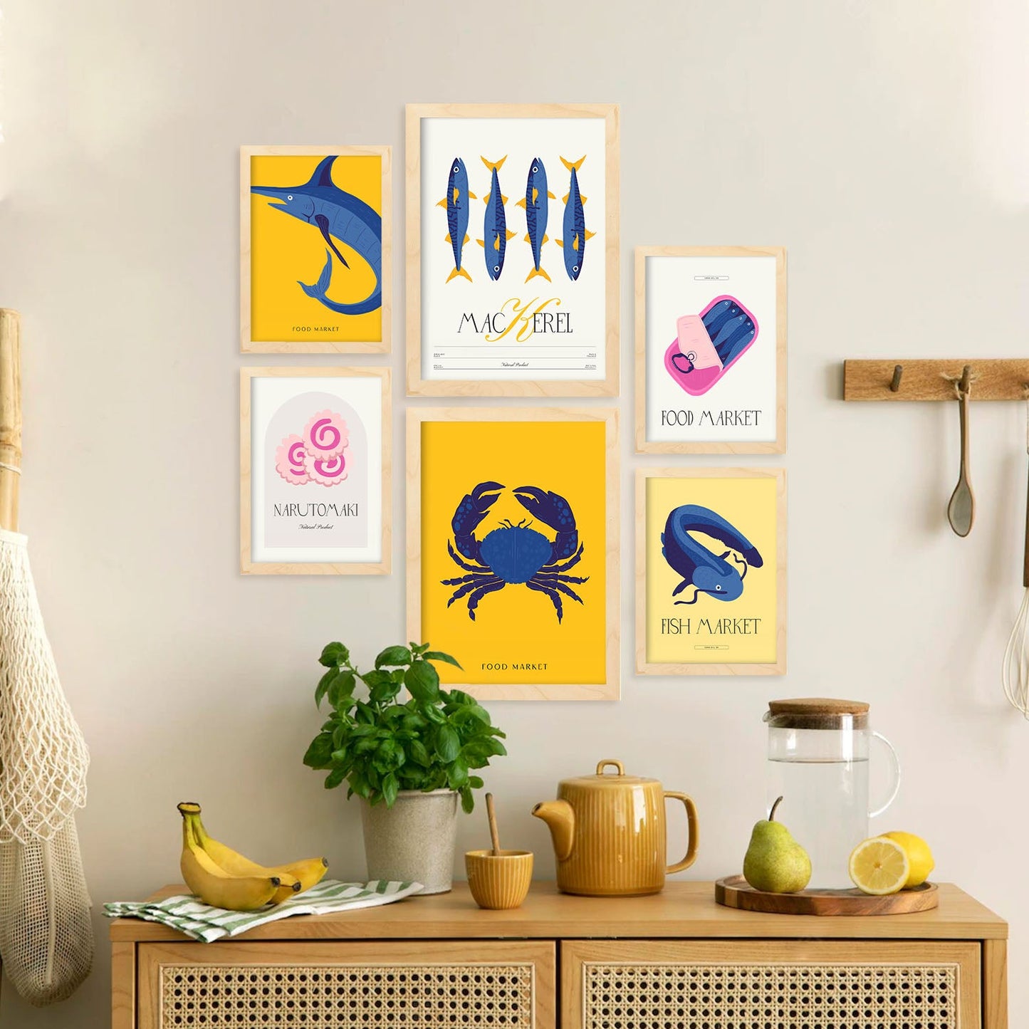 Food and Plants Posters. Seafood Produce. Nature and Botany-Artwork-Nacnic-Nacnic Estudio SL