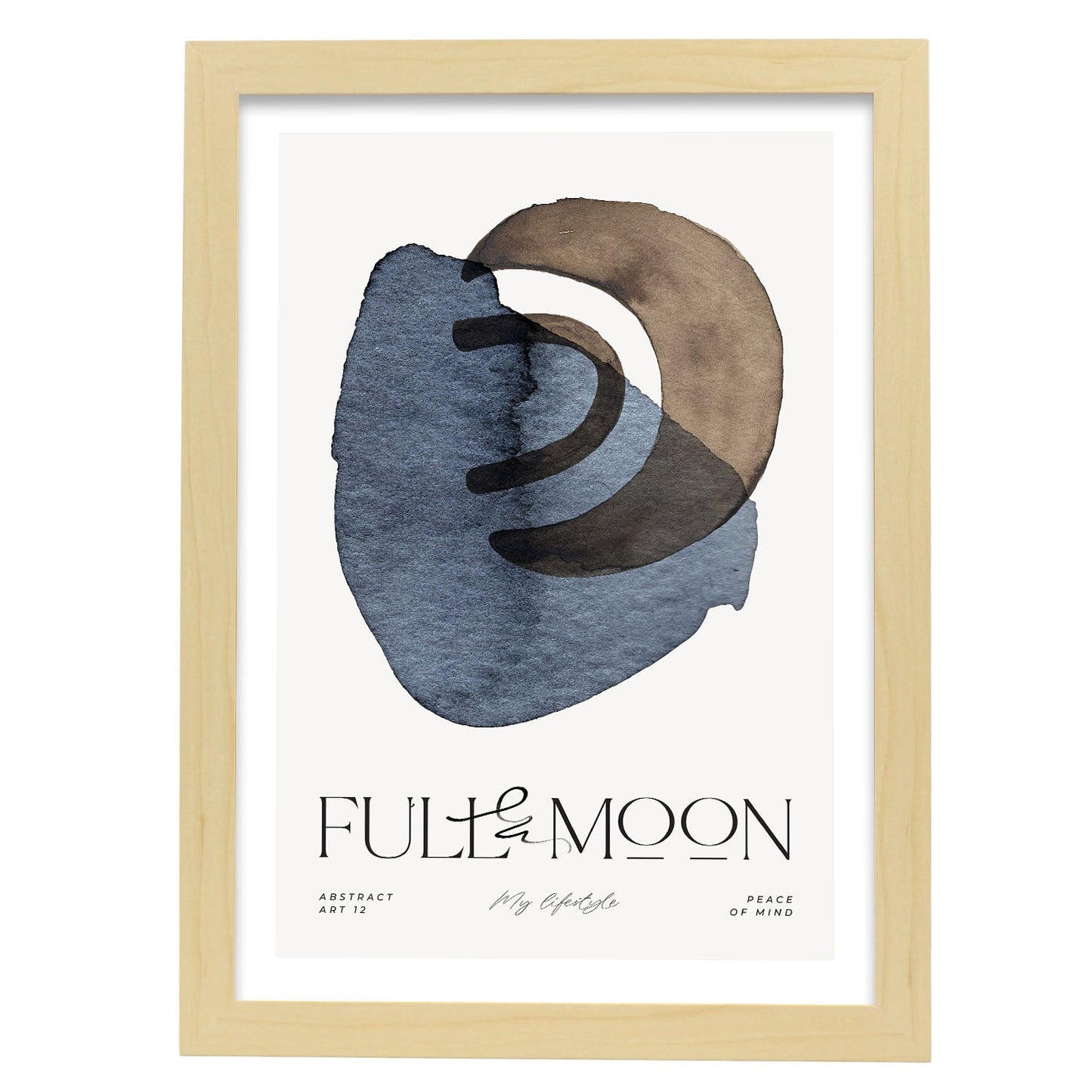 Full Moon-Artwork-Nacnic-A3-Marco Madera clara-Nacnic Estudio SL