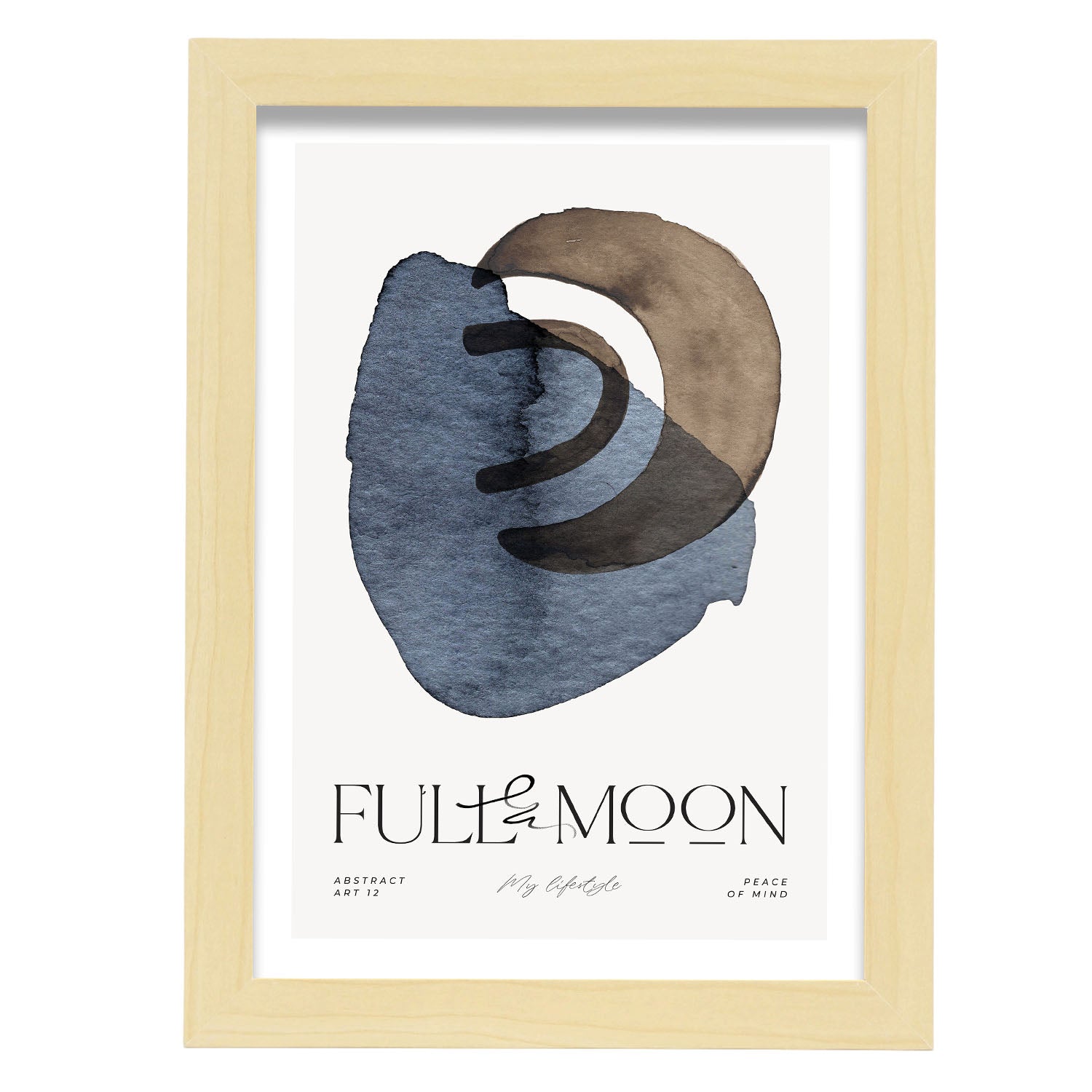 Full Moon-Artwork-Nacnic-A4-Marco Madera clara-Nacnic Estudio SL