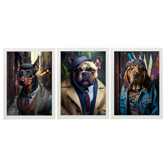 Fun Realistic Illustrations of Animals in human clothing Interior Design and Decoration Set Collection 12-Artwork-Nacnic-A4-Marco Blanco-Nacnic Estudio SL