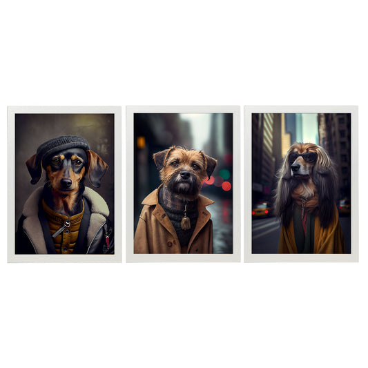 Fun Realistic Illustrations of Animals in human clothing Interior Design and Decoration Set Collection 17-Artwork-Nacnic-A4-Marco Blanco-Nacnic Estudio SL