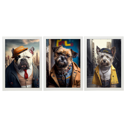 Fun Realistic Illustrations of Animals in human clothing Interior Design and Decoration Set Collection 19-Artwork-Nacnic-A4-Marco Blanco-Nacnic Estudio SL