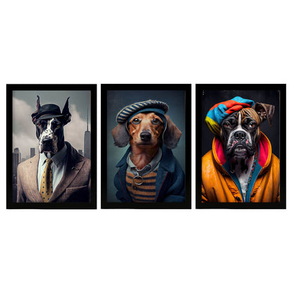 Fun Realistic Illustrations of Animals in human clothing Interior Design and Decoration Set Collection 21-Artwork-Nacnic-A4-Sin Marco-Nacnic Estudio SL