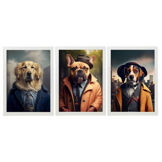 Fun Realistic Illustrations of Animals in human clothing Interior Design and Decoration Set Collection 23-Artwork-Nacnic-A4-Marco Blanco-Nacnic Estudio SL