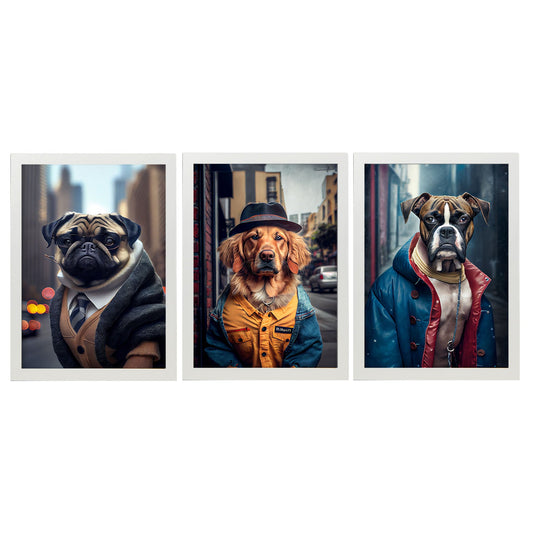 Fun Realistic Illustrations of Animals in human clothing Interior Design and Decoration Set Collection 24-Artwork-Nacnic-A4-Marco Blanco-Nacnic Estudio SL