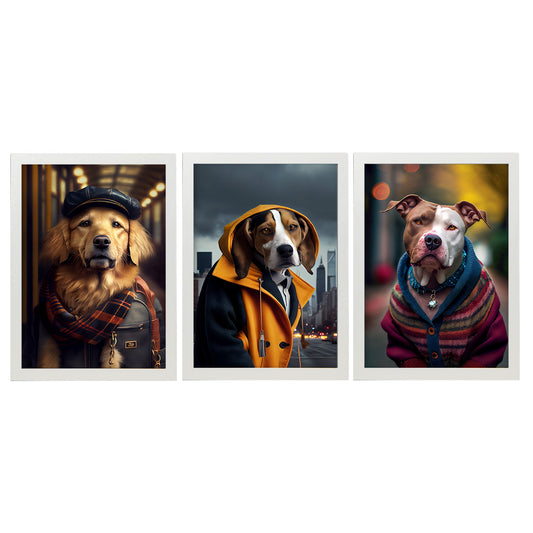 Fun Realistic Illustrations of Animals in human clothing Interior Design and Decoration Set Collection 25-Artwork-Nacnic-A4-Marco Blanco-Nacnic Estudio SL