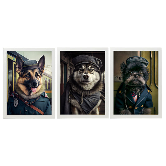 Fun Realistic Illustrations of Animals in human clothing Interior Design and Decoration Set Collection 26-Artwork-Nacnic-A4-Marco Blanco-Nacnic Estudio SL