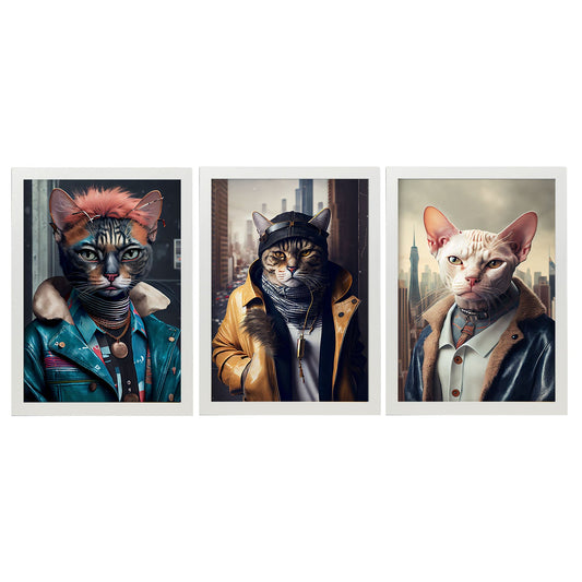 Fun Realistic Illustrations of Animals in human clothing Interior Design and Decoration Set Collection 3-Artwork-Nacnic-A4-Marco Blanco-Nacnic Estudio SL