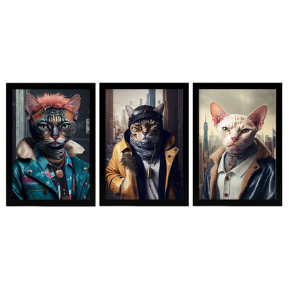 Fun Realistic Illustrations of Animals in human clothing Interior Design and Decoration Set Collection 3-Artwork-Nacnic-A4-Sin Marco-Nacnic Estudio SL