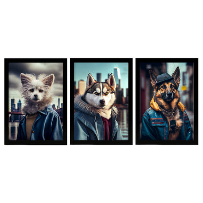 Fun Realistic Illustrations of Animals in human clothing Interior Design and Decoration Set Collection 9-Artwork-Nacnic-A4-Sin Marco-Nacnic Estudio SL