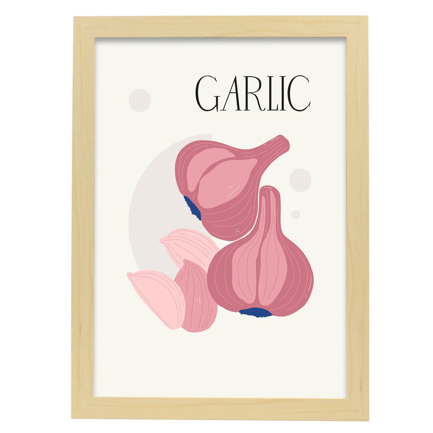Garlic-Artwork-Nacnic-A3-Marco Madera clara-Nacnic Estudio SL