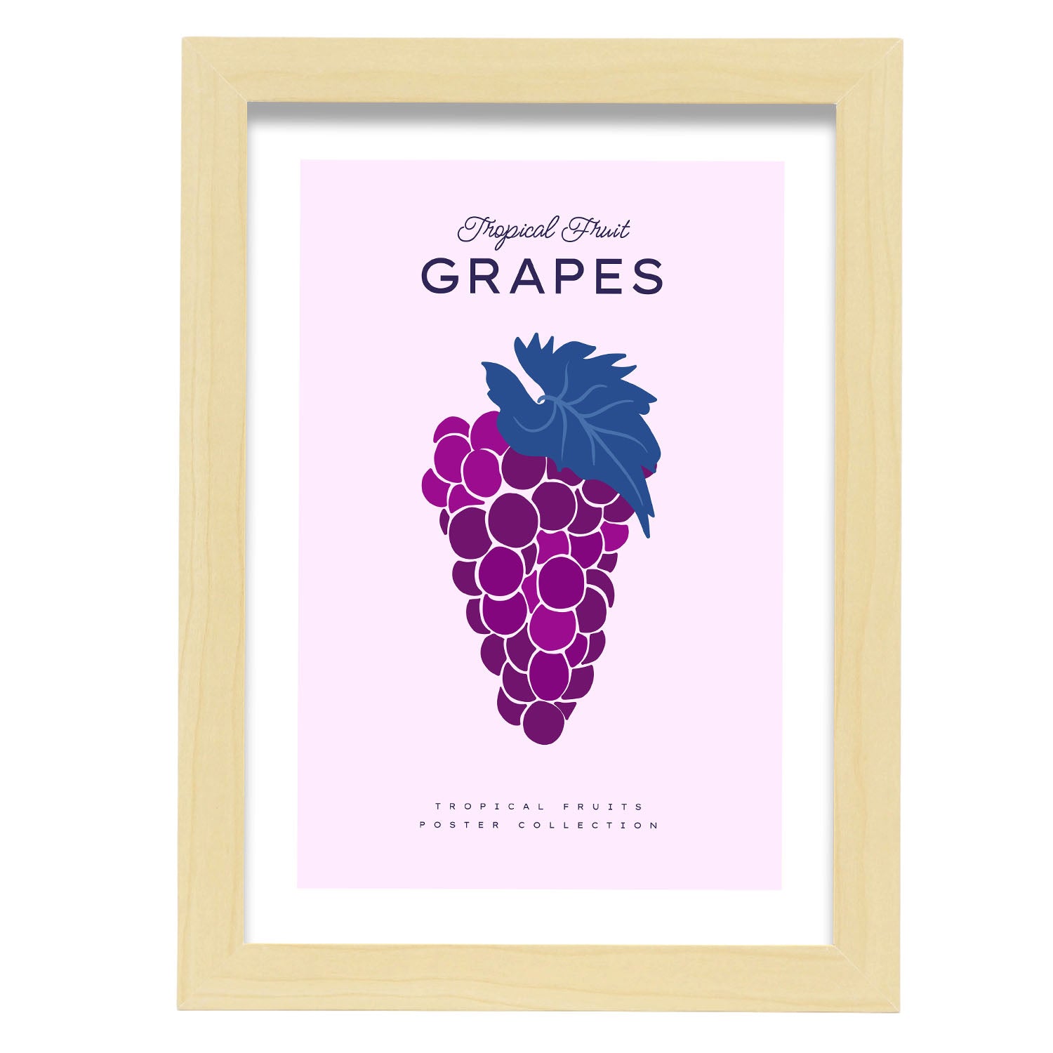 Grapes-Artwork-Nacnic-A4-Marco Madera clara-Nacnic Estudio SL
