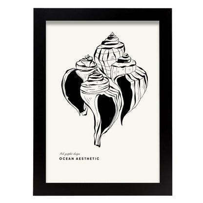 Group of Crown conch-Artwork-Nacnic-A4-Sin marco-Nacnic Estudio SL
