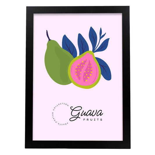 Guava Fruit and Leaves-Artwork-Nacnic-A3-Sin marco-Nacnic Estudio SL