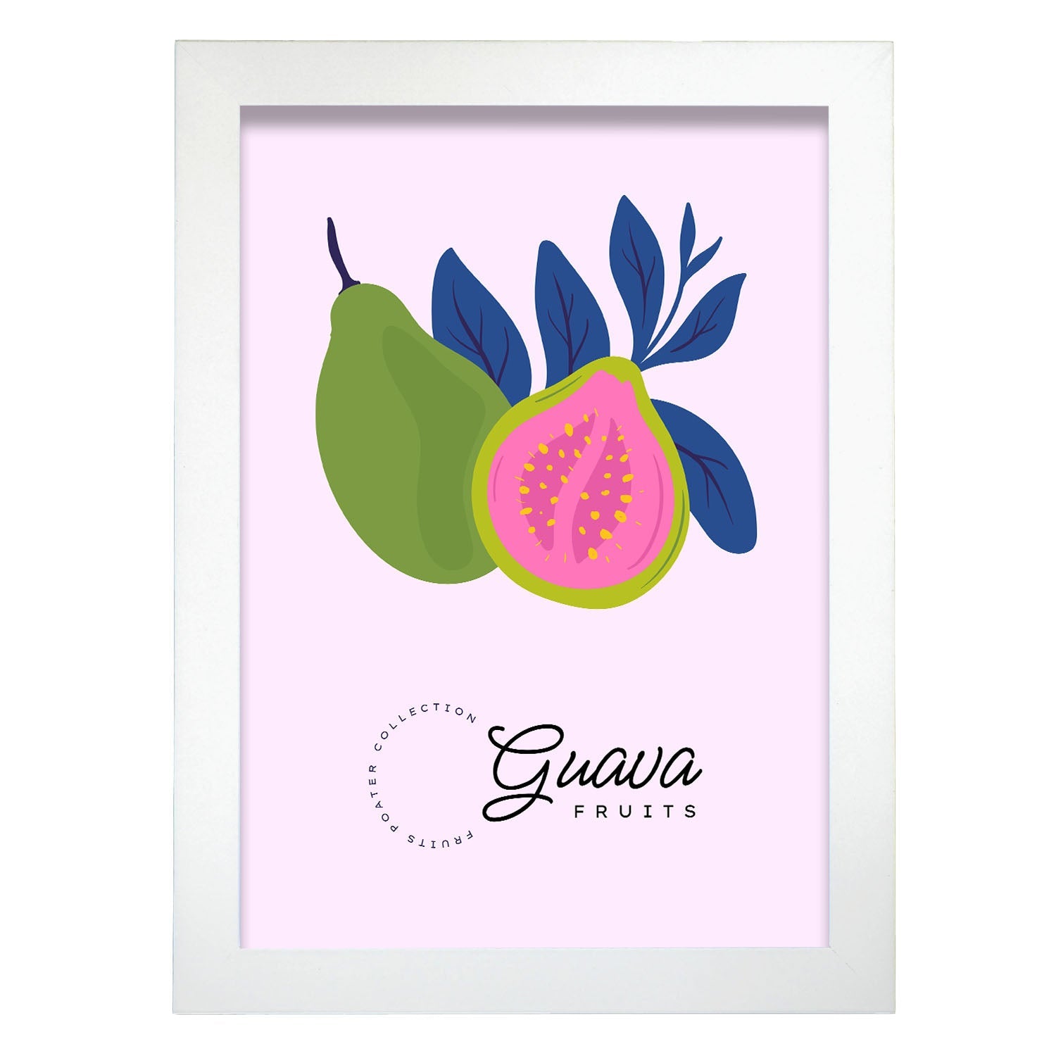 Guava Fruit and Leaves-Artwork-Nacnic-A4-Marco Blanco-Nacnic Estudio SL