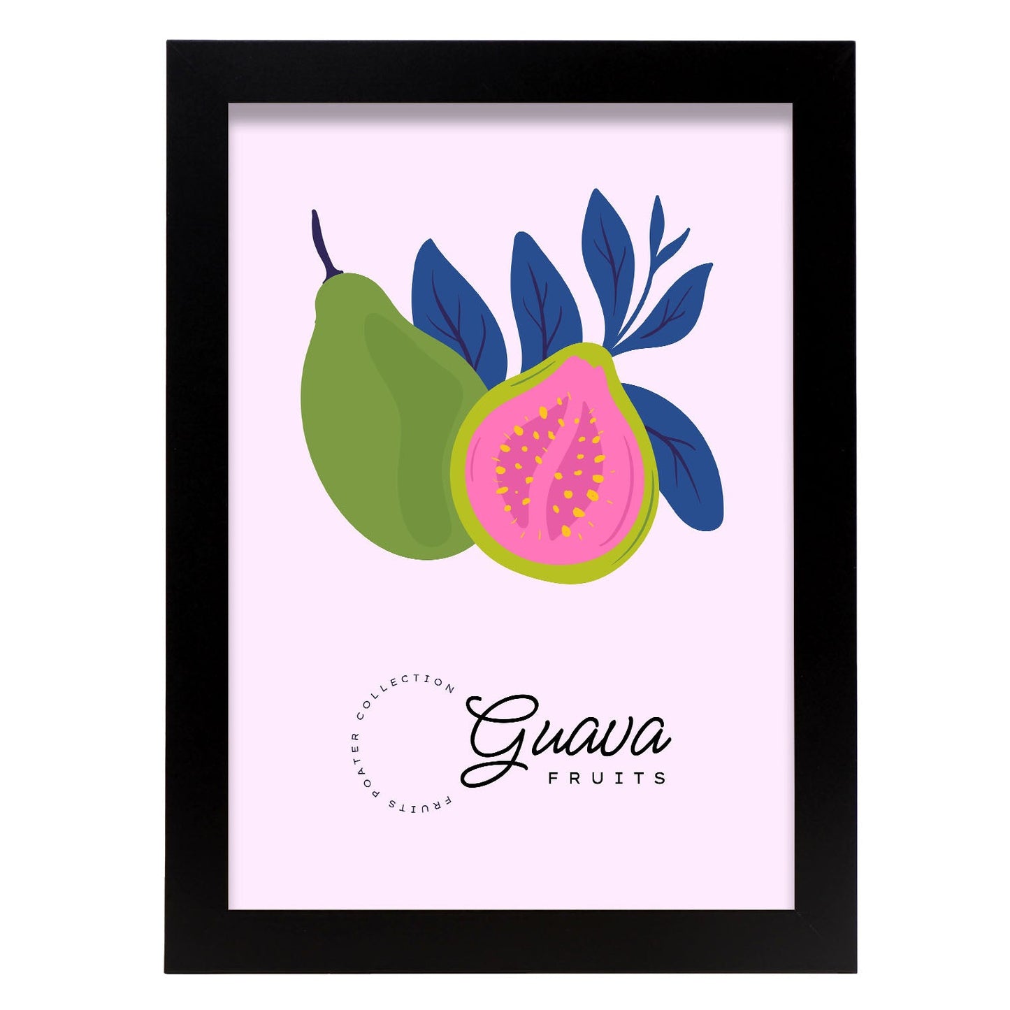 Guava Fruit and Leaves-Artwork-Nacnic-A4-Sin marco-Nacnic Estudio SL
