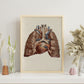 Heart, lungs, trachea and laryngeal cartilages-Artwork-Nacnic-Nacnic Estudio SL