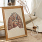 Heart, lungs, trachea and laryngeal cartilages-Artwork-Nacnic-Nacnic Estudio SL