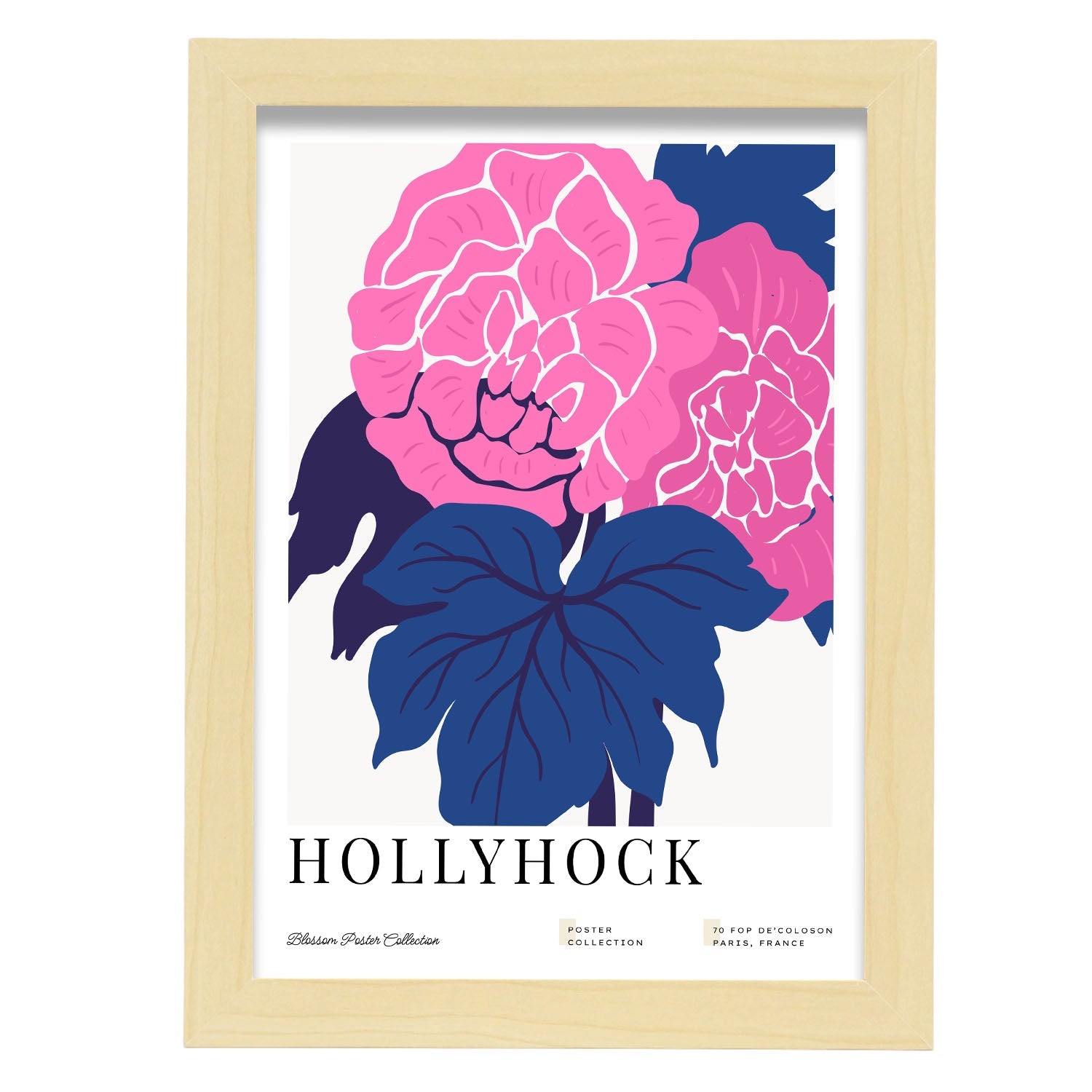 Holyhock-Artwork-Nacnic-A4-Marco Madera clara-Nacnic Estudio SL