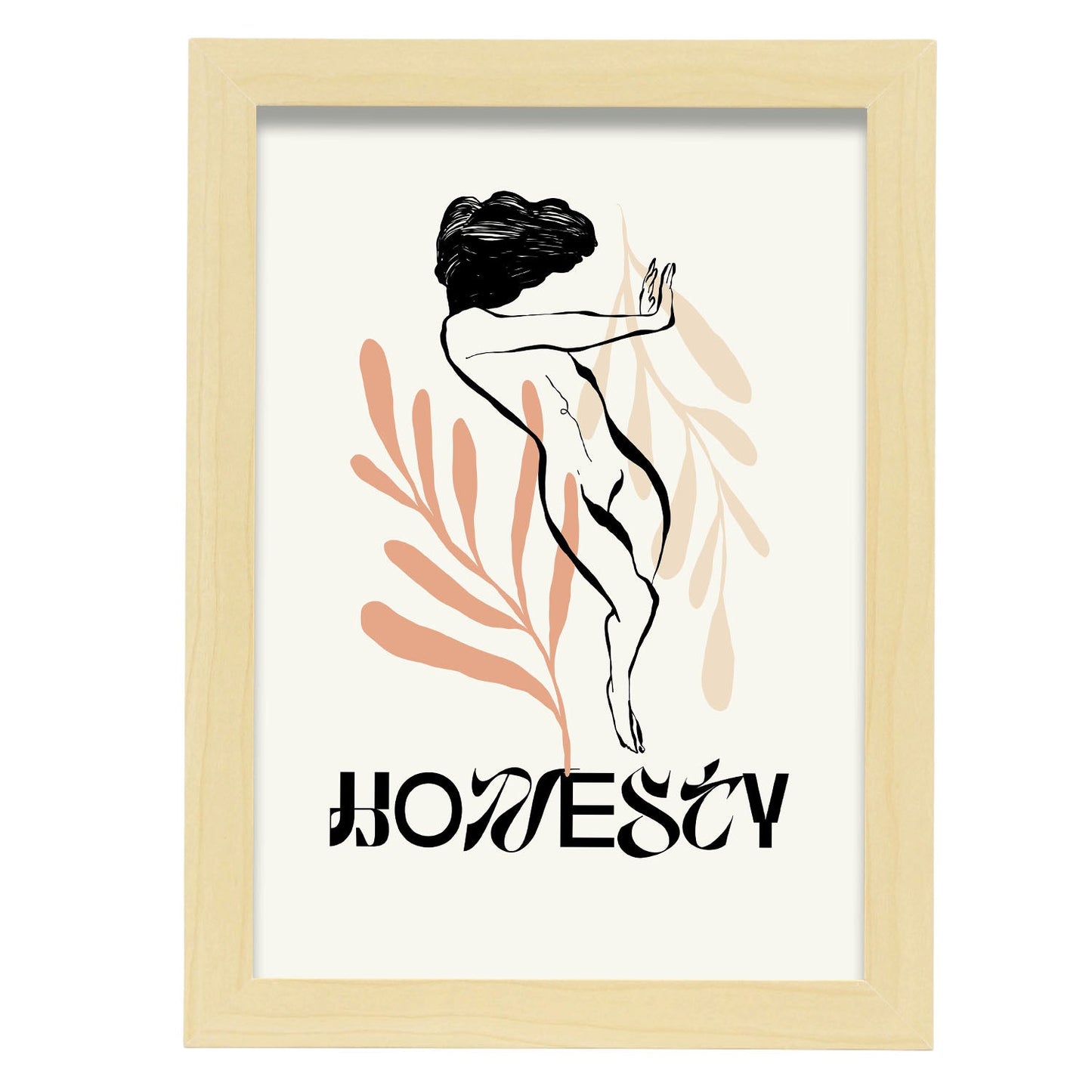 Honesty-Artwork-Nacnic-A4-Marco Madera clara-Nacnic Estudio SL