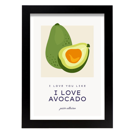 I Love Avocado-Artwork-Nacnic-A4-Sin marco-Nacnic Estudio SL