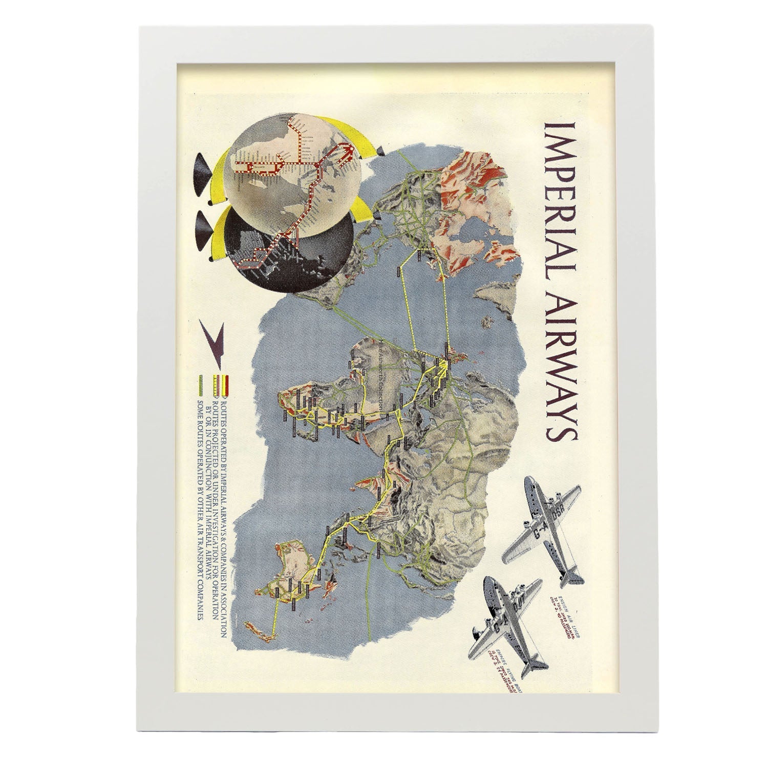 Imperial-airways-route-map-poster-Artwork-Nacnic-A3-Marco Blanco-Nacnic Estudio SL