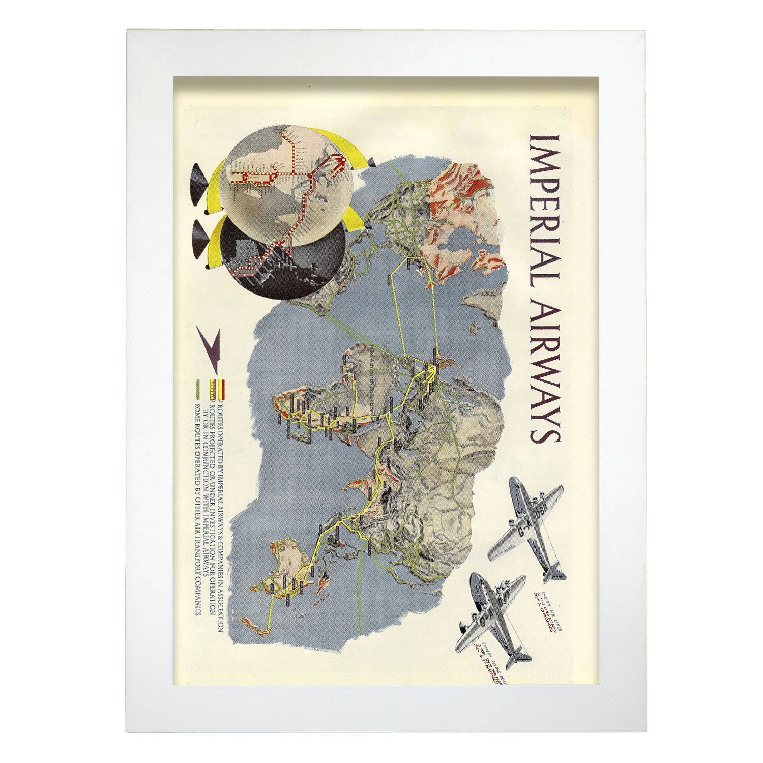 Imperial-airways-route-map-poster-Artwork-Nacnic-A4-Marco Blanco-Nacnic Estudio SL