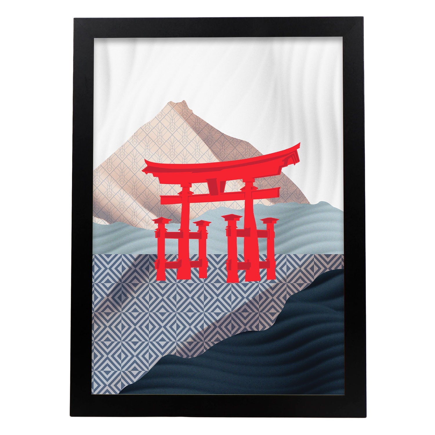 Itsukushima Shrine Torii Gate-Artwork-Nacnic-A3-Sin marco-Nacnic Estudio SL