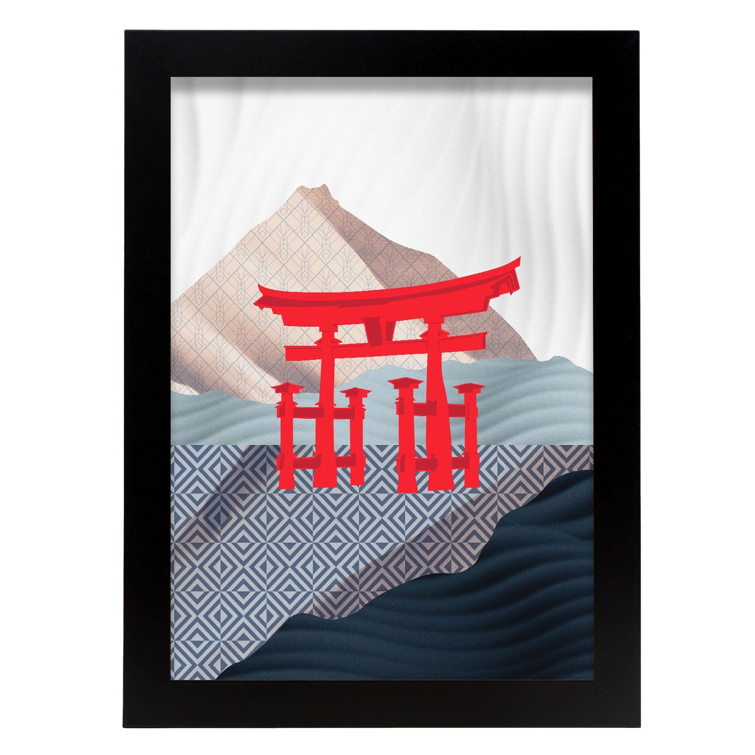 Itsukushima Shrine Torii Gate-Artwork-Nacnic-A4-Sin marco-Nacnic Estudio SL