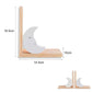 Juego de Dos sujetalibros de Madera en Estilo nordico con diseño de Luna Blanca. Soportalibros Funcional para Decorar la habitacion de los niños.-Nacnic-Nacnic Estudio SL