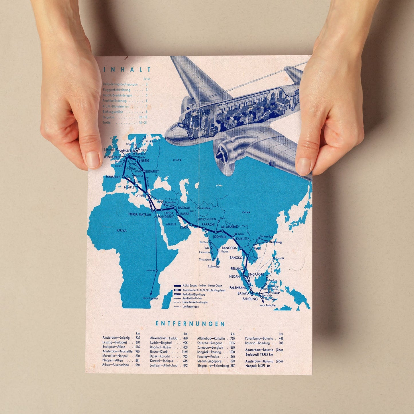 KLM-1938-Route-poster-Artwork-Nacnic-Nacnic Estudio SL