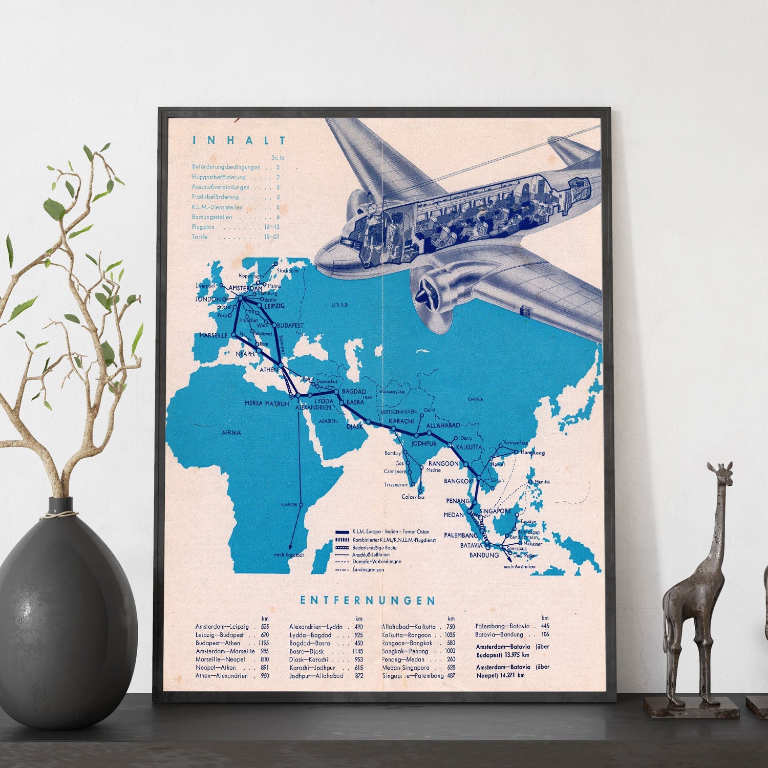 KLM-1938-Route-poster-Artwork-Nacnic-Nacnic Estudio SL