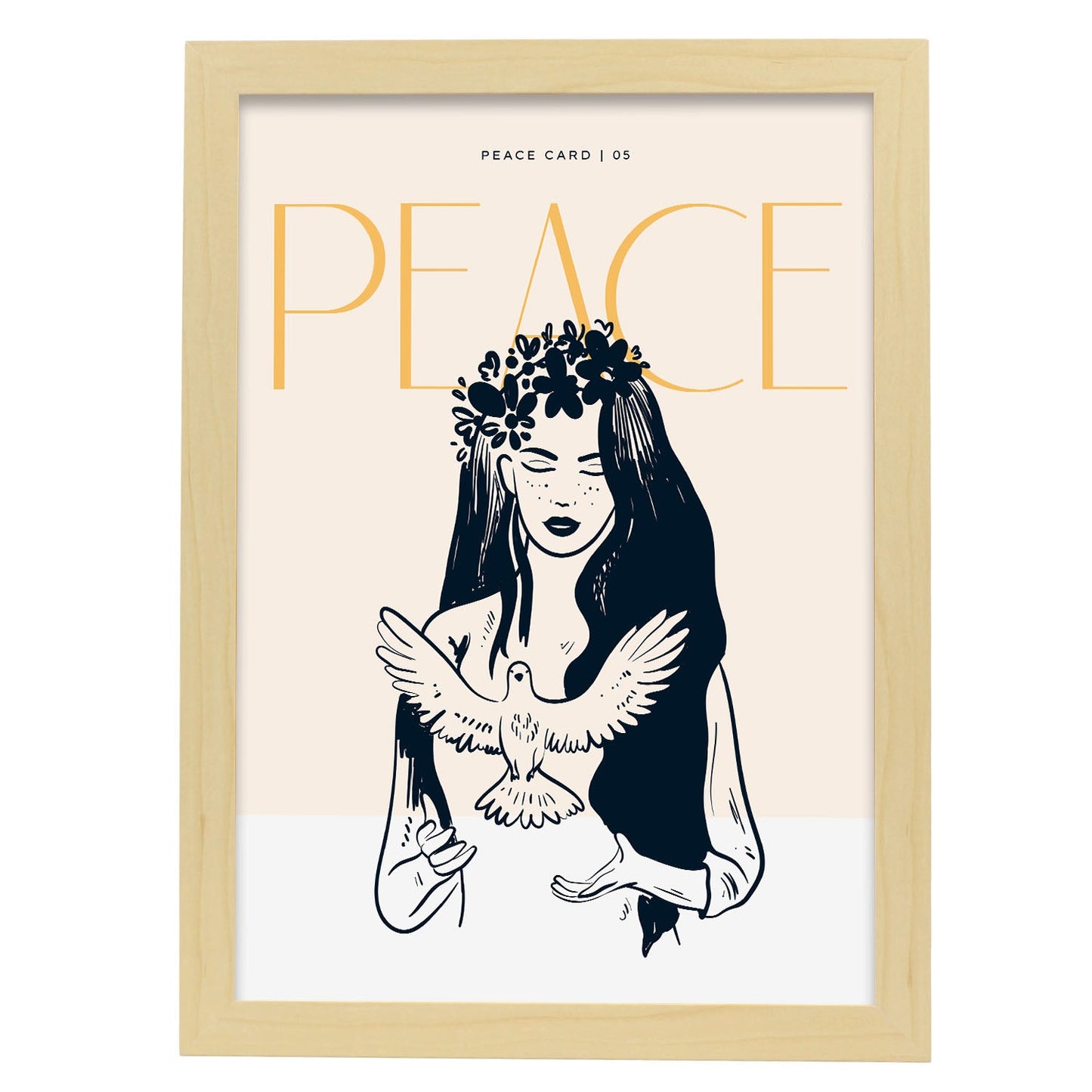 Lady of peace-Artwork-Nacnic-A3-Marco Madera clara-Nacnic Estudio SL