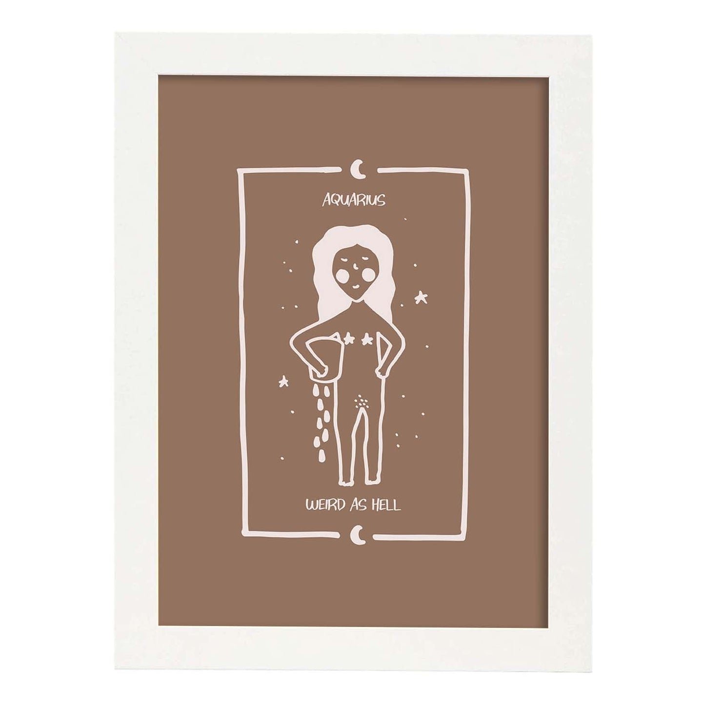 Lámina Acuario. Pósters con ilustraciones femeninas de los signos del zodíaco.-Artwork-Nacnic-A3-Marco Blanco-Nacnic Estudio SL