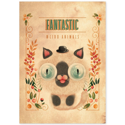 Lámina Animales fantásticos. Pósters con divertidos animales domésticos.-Artwork-Nacnic-A4-Sin marco-Nacnic Estudio SL