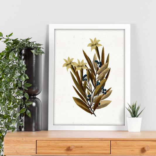 Lámina Arbusto 1. Pósters de plantas,flores y arbustos en estilo Vintage.-Artwork-Nacnic-Nacnic Estudio SL